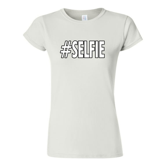 Junior Selfie Hashtag Funny Humor DT T-Shirt Tee