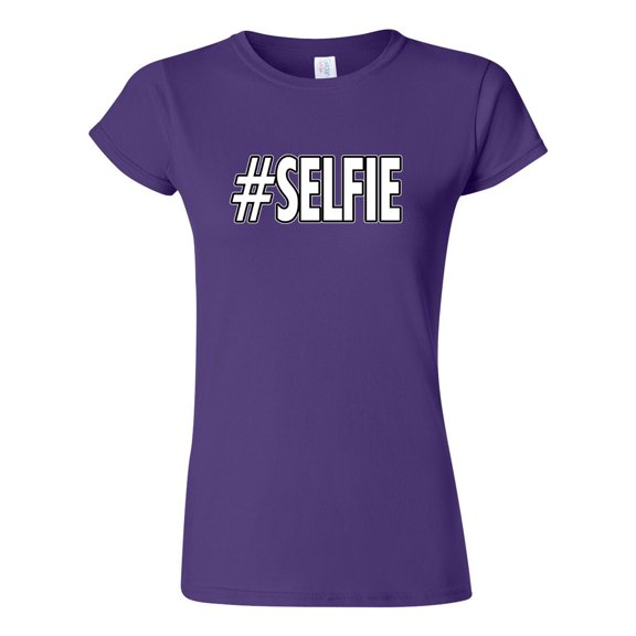 Junior Selfie Hashtag Funny Humor DT T-Shirt Tee