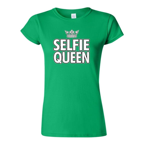 Junior Selfie Queen Crown Funny Humor DT T-Shirt Tee