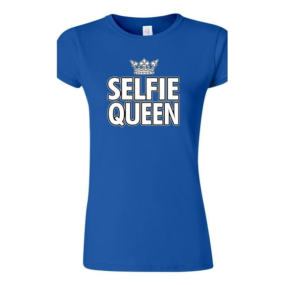 Junior Selfie Queen Crown Funny Humor DT T-Shirt Tee