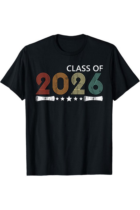 Junior Senior First Day School Graduation Class 2026 Retro T-Shirt All Size S-5Xl