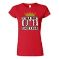 thumbnail image 1 of Junior Straight Outta Kauffman Crown Baseball Sports DT T-Shirt Tee, 1 of 2
