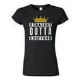 thumbnail image 1 of Junior Straight Outta Kauffman Crown Baseball Sports DT T-Shirt Tee, 1 of 2