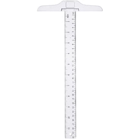 Junior T-Square Plastic Transparent T-Ruler 30cm/ 12 Inch for Drafting & Art Framing 1pc