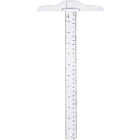 Junior T-Square Plastic Transparent T-Ruler 30cm/ 12 Inch for Drafting & Art Framing 1pc