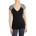 thumbnail image 1 of Junior' V-Neck Dri-More Baseball Tee, 1 of 2