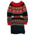 thumbnail image 1 of Junior Womens Black & Red What Fun Sequin Christmas Holiday Sweater Dress Small, 1 of 1