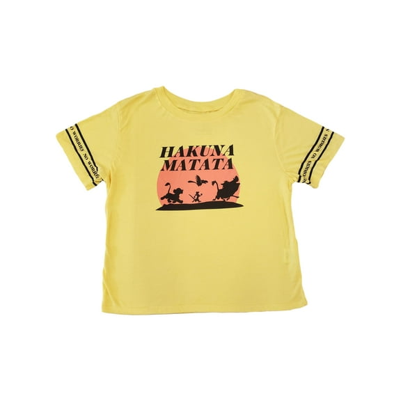 Junior Womens Disney Lion King Hakuna Matata Yellow T-Shirt Tee Shirt XL15/17