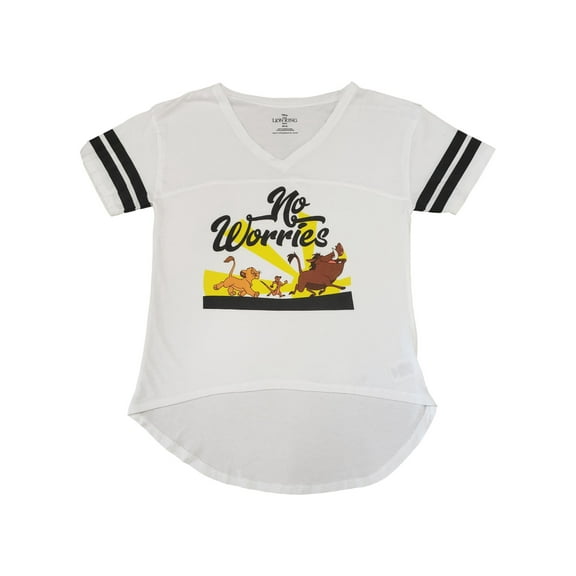 Junior Womens Disney Lion King No Worries White T-Shirt Tee Top Shirt M (7/9)
