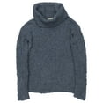 thumbnail image 1 of Junior Womens Lumpy Blue Cowl Neck Split Side Turtleneck Sweater XXL, 1 of 2