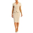 thumbnail image 1 of Junior's  2 Piece Suit Set Short Sleeve Blazer Jacket Pencil Skirt, 1 of 5