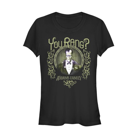Junior's Addams Family Lurch You Rang Graphic Tee Black 2X Large