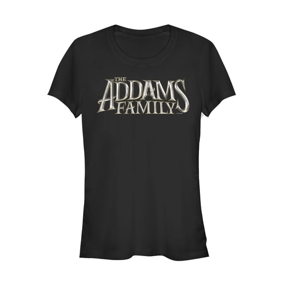 Junior's Addams Family Movie Logo Graphic Tee Black Small