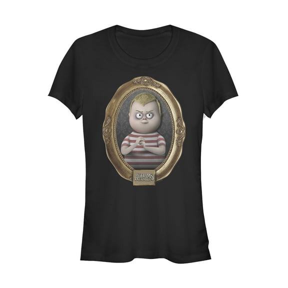 Junior's Addams Family Pugsley Classic Frame  Graphic Tee Black Small