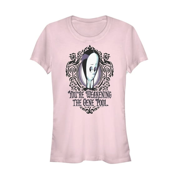 Junior's Addams Family Wednesday Weaken Gene Pool Graphic Tee Light Pink Large
