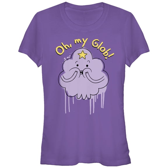 Junior's Adventure Time Lumpy Oh My Glob Graphic Tee Purple 2X Large