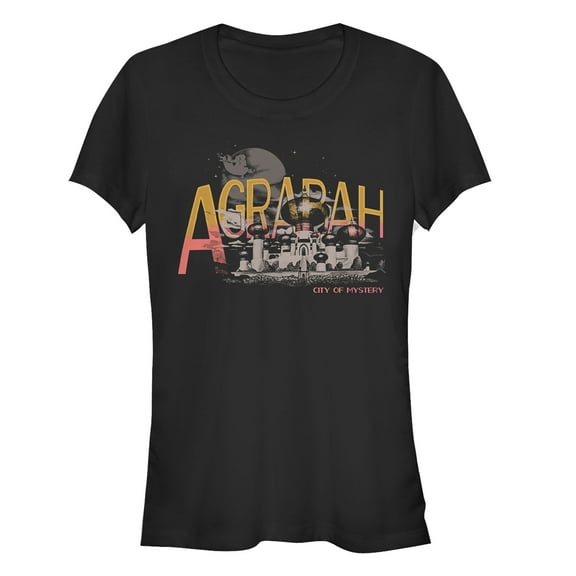 Junior's Aladdin Agrabah City of Mystery  Graphic Tee Black Medium