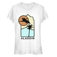 thumbnail image 1 of Junior's Aladdin Block Carpet Ride  Graphic Tee White X Large, 1 of 2