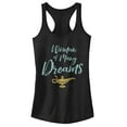 thumbnail image 1 of Junior's Aladdin Dream Woman Racerback Tank Top Black Medium, 1 of 4