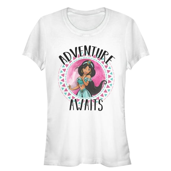 Junior's Aladdin Jasmine Adventure Graphic Tee White 2X Large