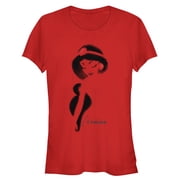 Juniors Aladdin Jasmine Graffiti Print Graphic Tee Red Small