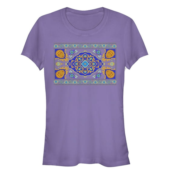 Junior's Aladdin Magic Carpet View Graphic Tee Purple Medium