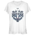 thumbnail image 1 of Junior's Alice in Wonderland Distressed Ink Portrait Graphic Tee White Small, 1 of 3
