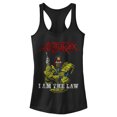 thumbnail image 1 of Junior's Anthrax Distressed I Am The Law Racerback Tank Top, 1 of 5