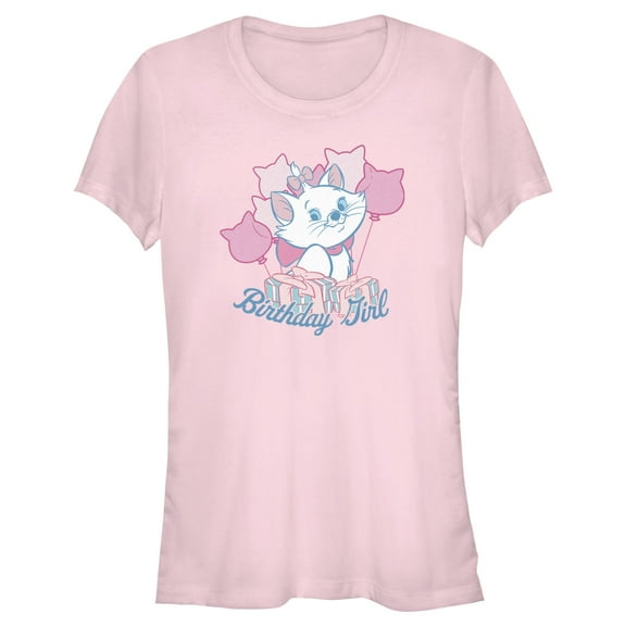 Junior's Aristocats Marie Birthday Girl  Graphic Tee Light Pink Small