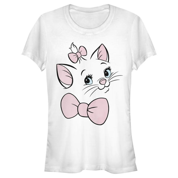 Junior's Aristocats Marie Face  Graphic Tee White 2X Large
