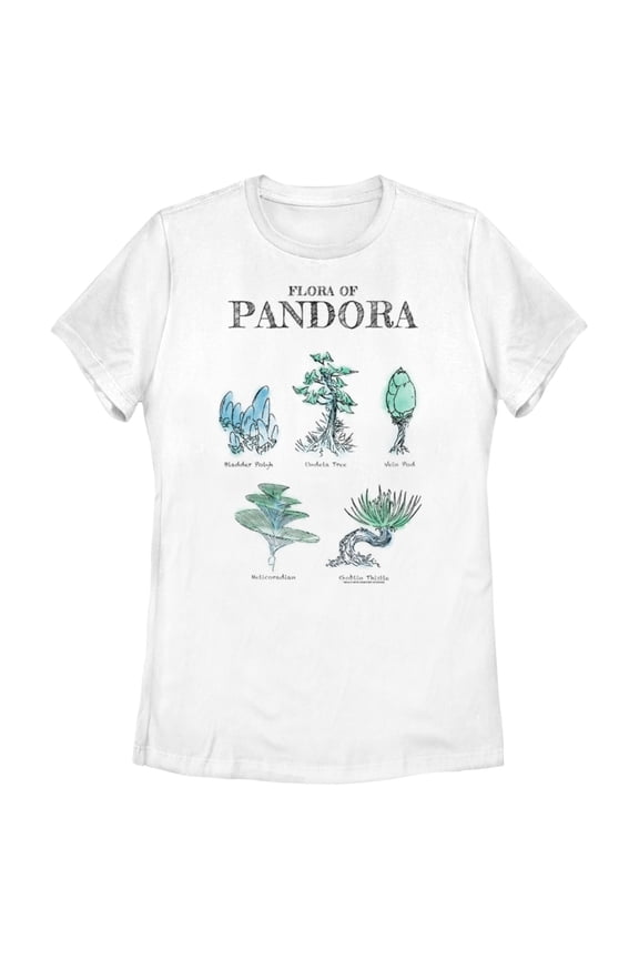 Women's Avatar Flora of Pandora Sketches Graphic Tee White Small