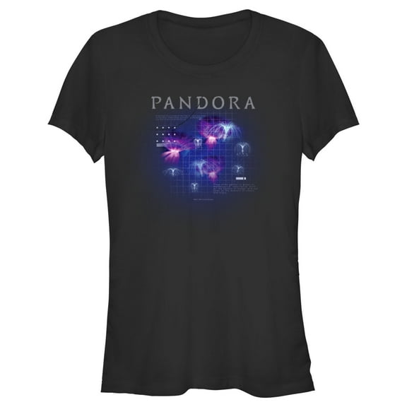 Junior's Avatar Pandora Panopyra and Woodsprites Diagram  Graphic Tee Black X Large