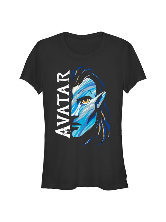 Junior's Avatar: The Way of Water Jake Sully Face Logo Graphic Tee Black Small