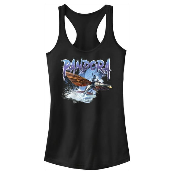 Junior's Avatar: The Way of Water Retro Tulkun Logo  Racerback Tank Top Black Large