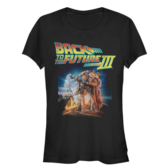 Junior's Back to the Future Part 3 Character Pose Graphic Tee Black Small