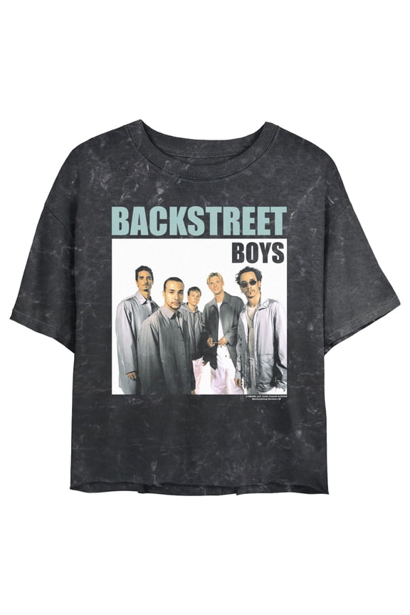 Junior's Backstreet Boys Boy Group Photoshoot Graphic Crop T-Shirt