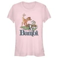 thumbnail image 1 of Junior's Bambi Distressed Classic Scene Graphic Tee Light Pink Medium, 1 of 3