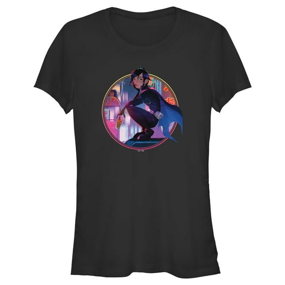 Junior's Batman Batgirl City Crouch  Graphic T-Shirt