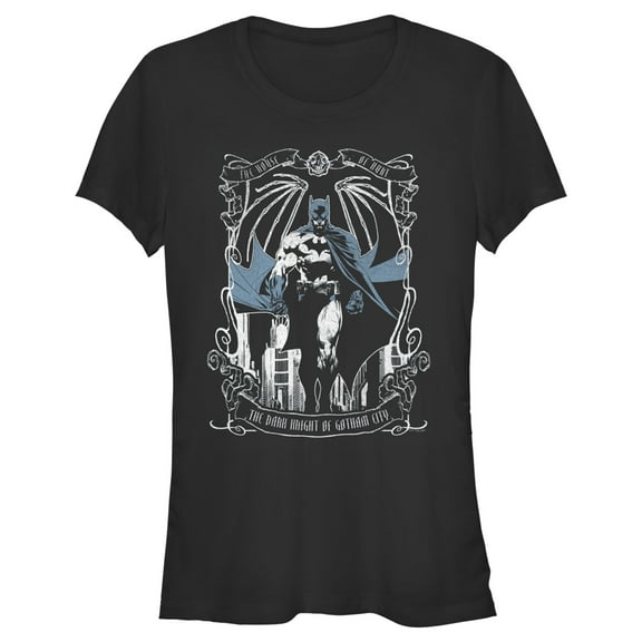Junior's Batman Dark Knight Tarot  Graphic Tee Black X Large