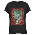 thumbnail image 1 of Junior's Batman Joker Laugh Background Text  Graphic Tee Black X Large, 1 of 2