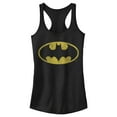 thumbnail image 1 of Junior's Batman Logo Retro Caped Crusader  Racerback Tank Top Black Small, 1 of 4