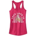 thumbnail image 1 of Junior's Beauty and the Beast Belle True Love  Racerback Tank Top Dark Pink Small, 1 of 3