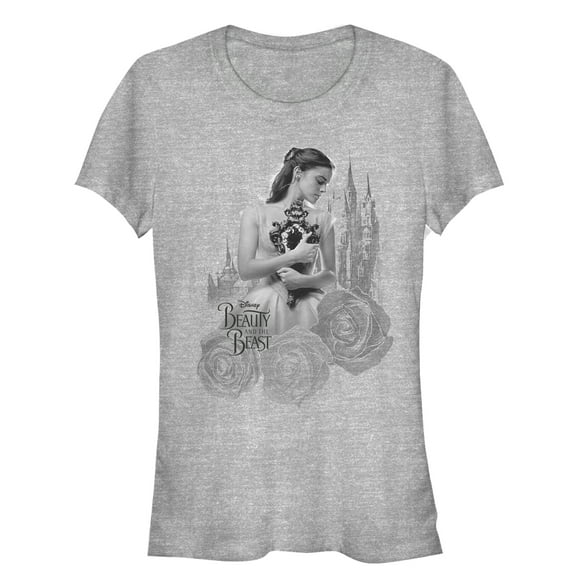 Junior's Beauty and the Beast Belle's Mirror  Graphic Tee Athletic Heather X Large