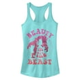 thumbnail image 1 of Junior's Beauty and the Beast Groovy Silhouette  Racerback Tank Top Cancun X Large, 1 of 3