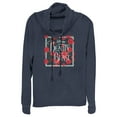thumbnail image 1 of Junior's Beauty and the Beast Rose Logo  Cowl Neck Sweatshirt Navy Blue 3X Large, 1 of 3