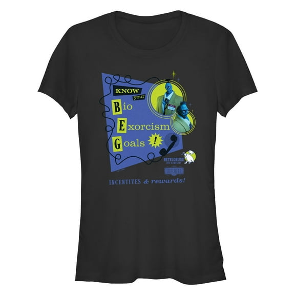 Junior's Beetlejuice Beetlejuice Bob Bio Exorcism Goals Graphic T-Shirt