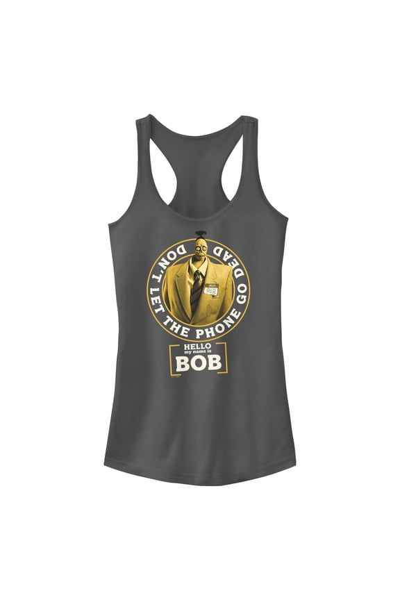 Junior's Beetlejuice Beetlejuice Bob Don't Let the Phone Go Dead Badge Racerback Tank Top
