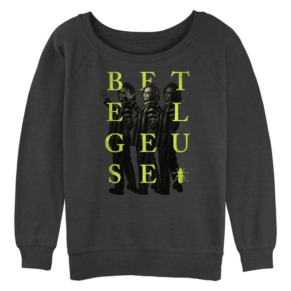Junior's Beetlejuice Beetlejuice Distressed Pose  Sweatshirt