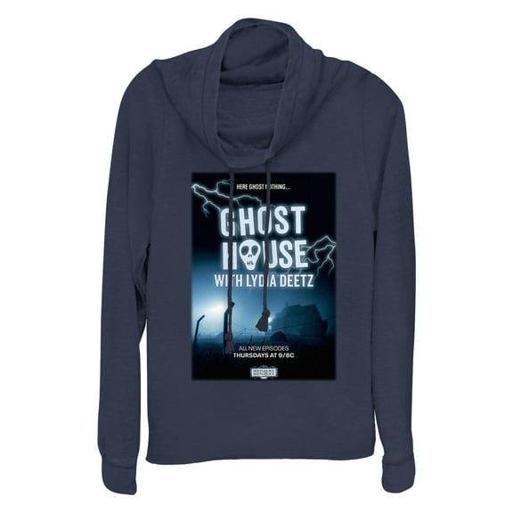 Junior's Beetlejuice Beetlejuice Here Ghost Nothing Poster  Cowl Neck Sweatshirt