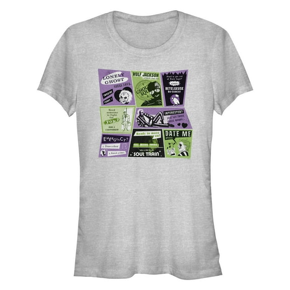 Junior's Beetlejuice Beetlejuice Retro Ads  Graphic T-Shirt